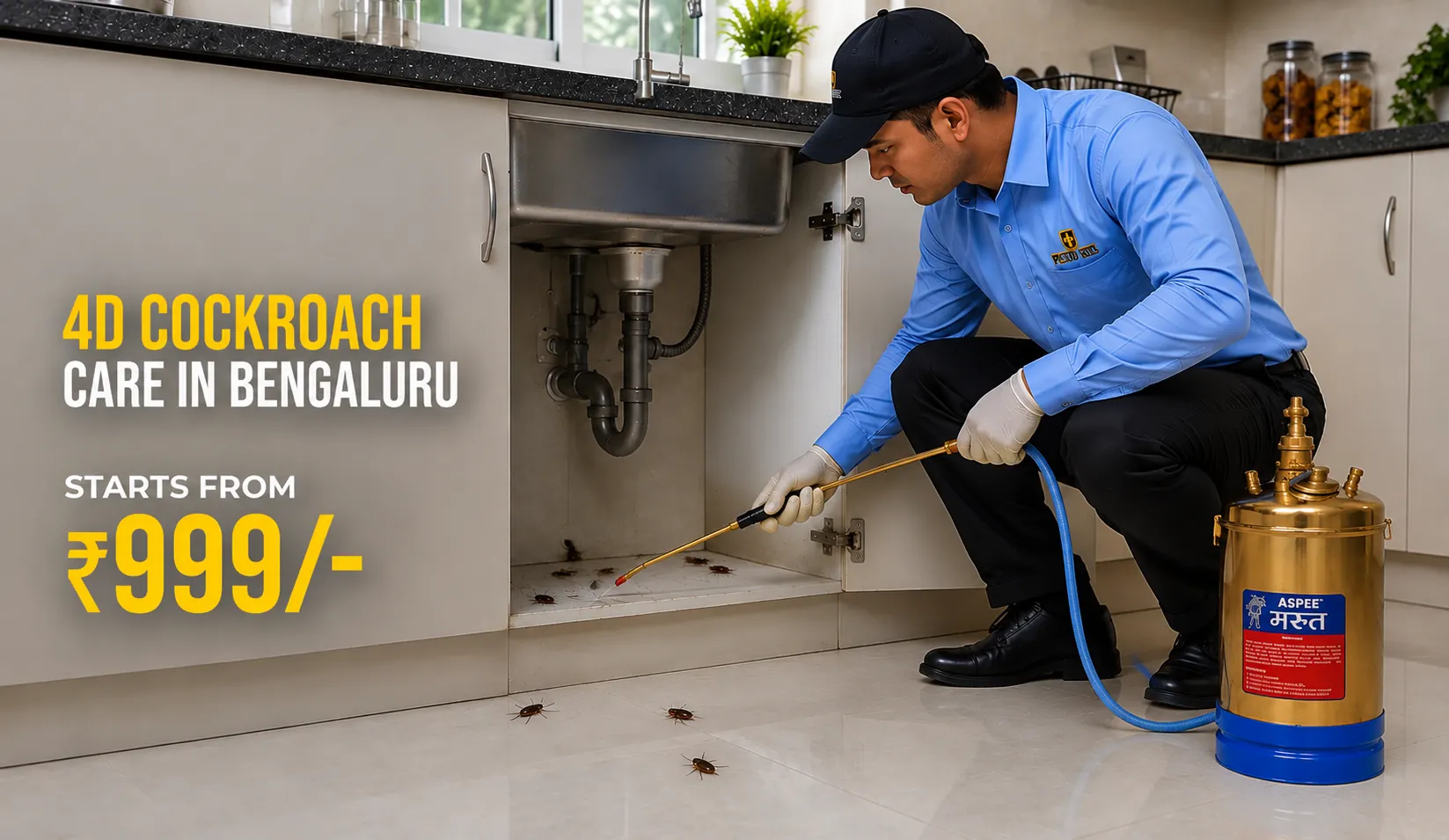 Cockroach control treatment by PestoKill in Bengaluru