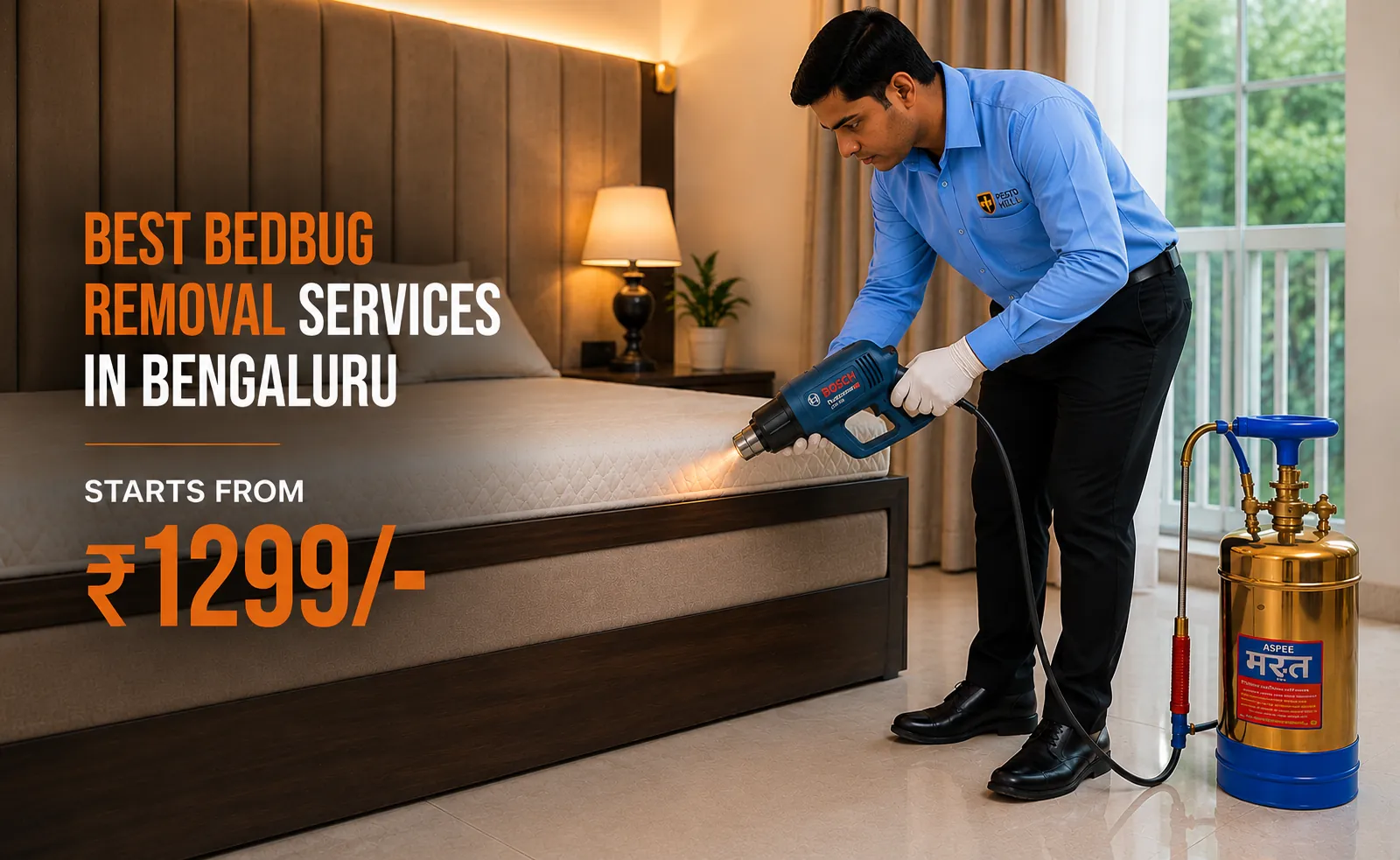 Bed bug treatment by PestoKill in Bengaluru